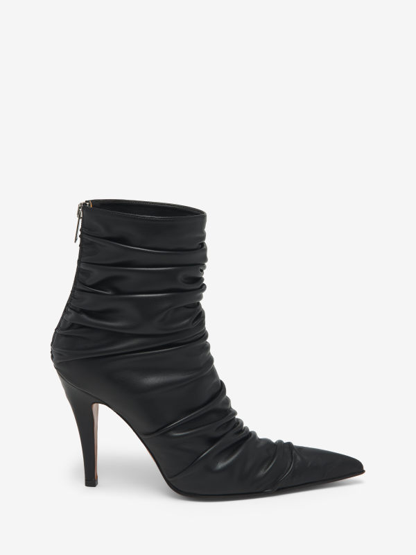 ALEXANDER MCQUEEN - Birdee Ruched Boot - Item 812552WTAAA1000